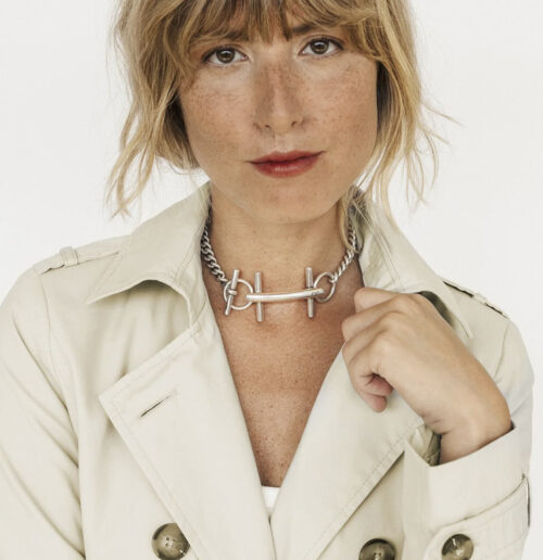 Collier, maillons, rock, argent, CXC, chaîne