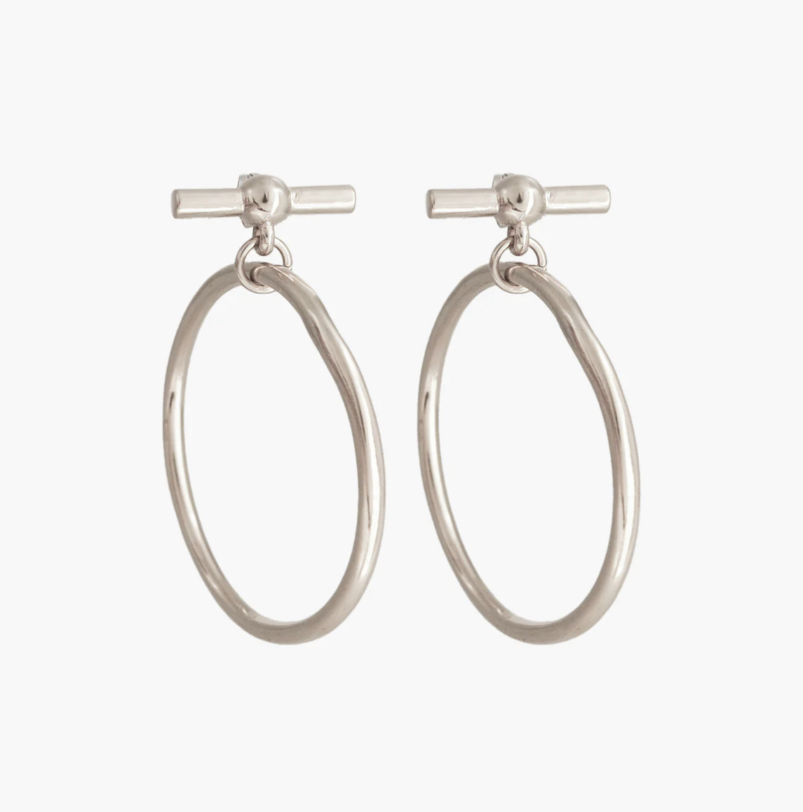 Boucles d'oreilles, cercles, argenté, cxc