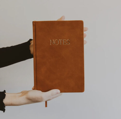 Cahier de notes, cuir, notes, carnet de notes, cadeau