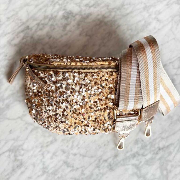 Banane, dorée, sequin, paillettes