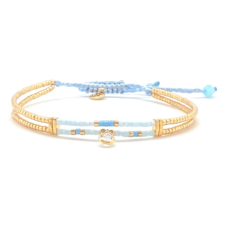 Bracelet, goutte, suenia, bleu