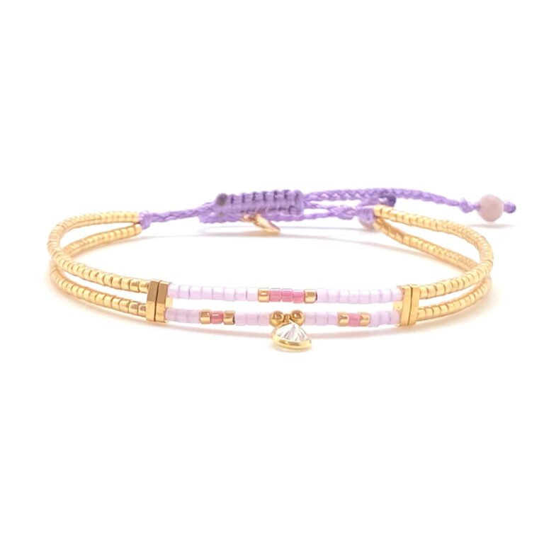 Bracelet, goutte, suenia, violet