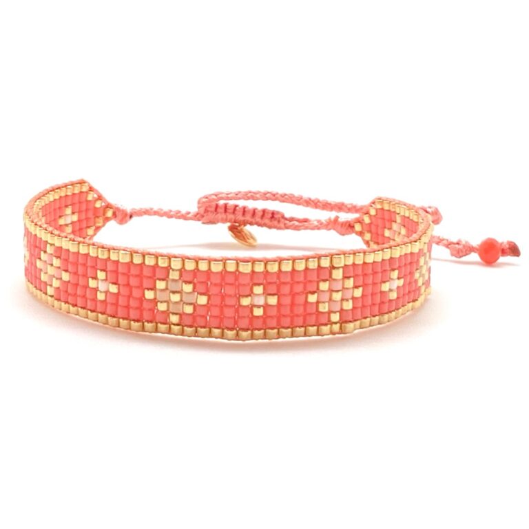 Bracelet, croix, large, suenia, pastèque