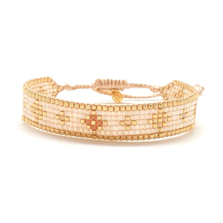 Bracelet, croix, large, suenia, vanille