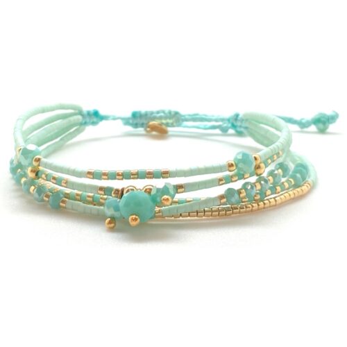 Bracelet, croix, large, suenia, menthe
