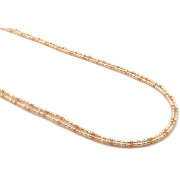 Sautoir coloré en perles ★ Suenia Zürich - Vanille