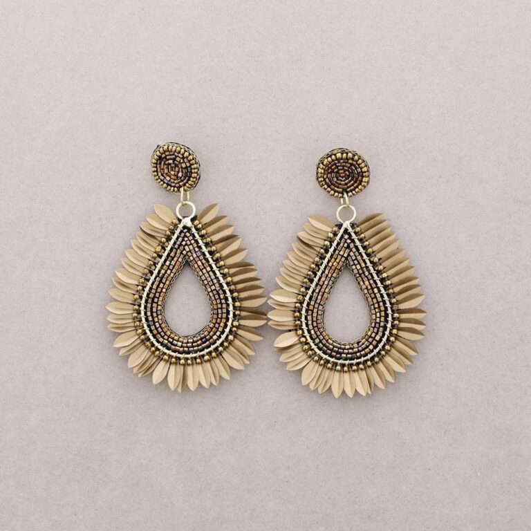 boucles, d'oreilles, doré