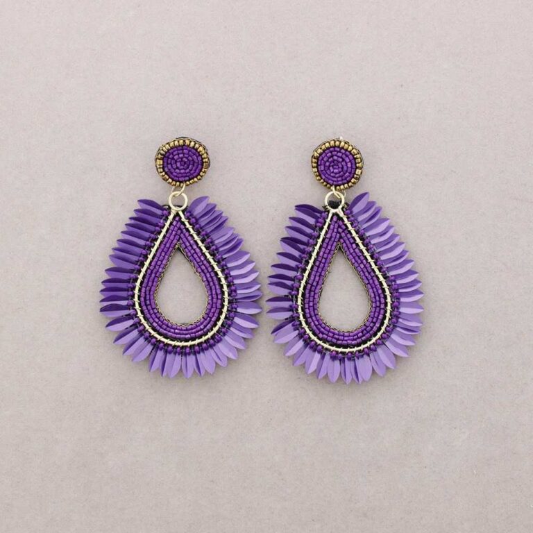 boucles oreilles, violet