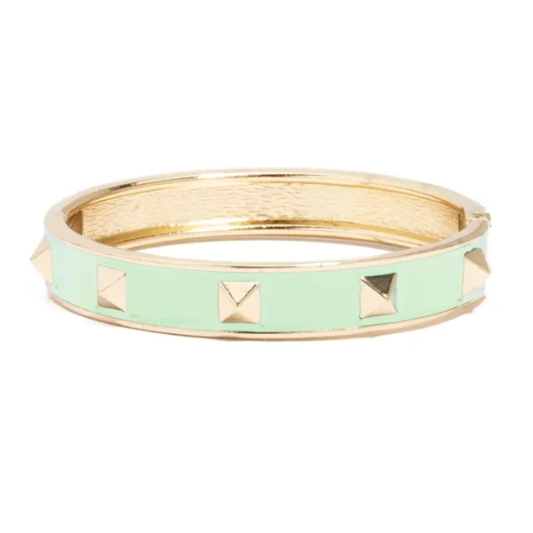 bracelet, jonc, menthe, doré