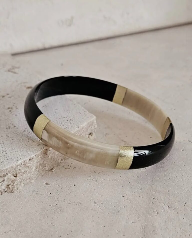 Bracelet jonc en corne de buffle laqué ★ Collection Vietnam – Image 2