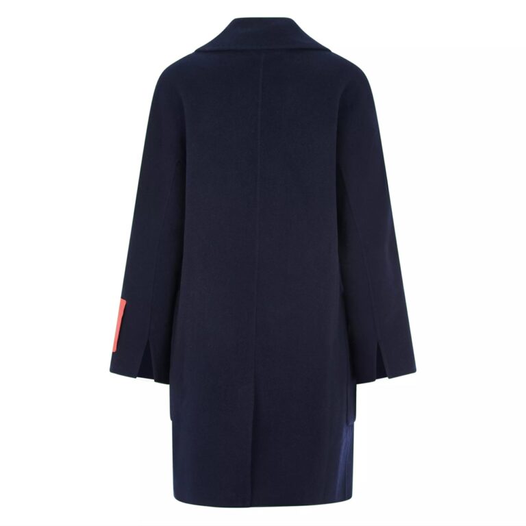 Manteau IQ Studio bleu marine en 100% laine – Image 3