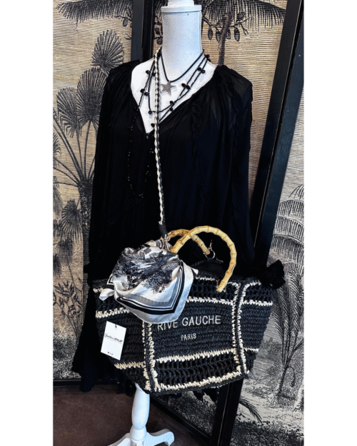 Look de la semaine – Robe longue noire fluide – Fluidité Nocturne