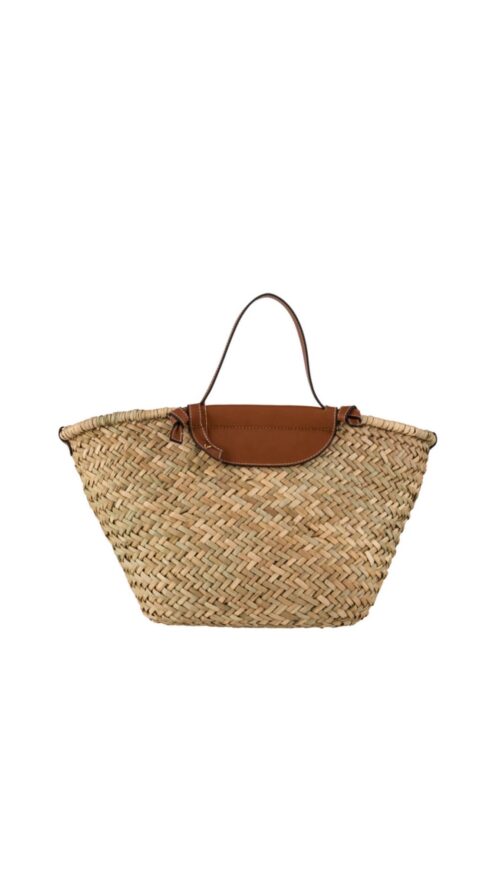 Panier en osier camel avec bandoulière et jolies poignées, Choice by Geraldine Style