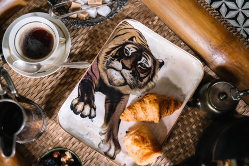 Plateau moyen de service ou de déco « Tigre »