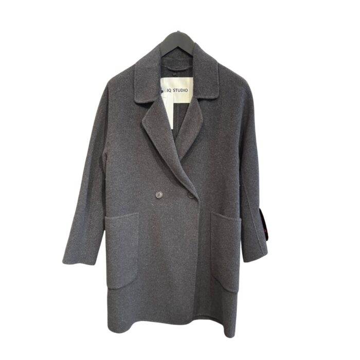 Manteau IQ Studio gris anthracite en 100% laine – Image 2