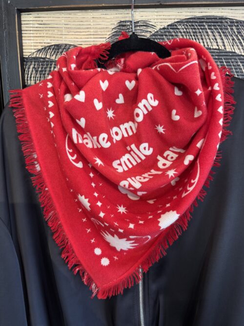 Foulard "Make someone smile every day" - 100% Cachemire