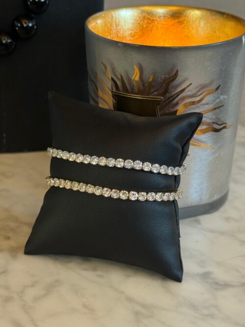 Bracelet brillant doré ou argenté