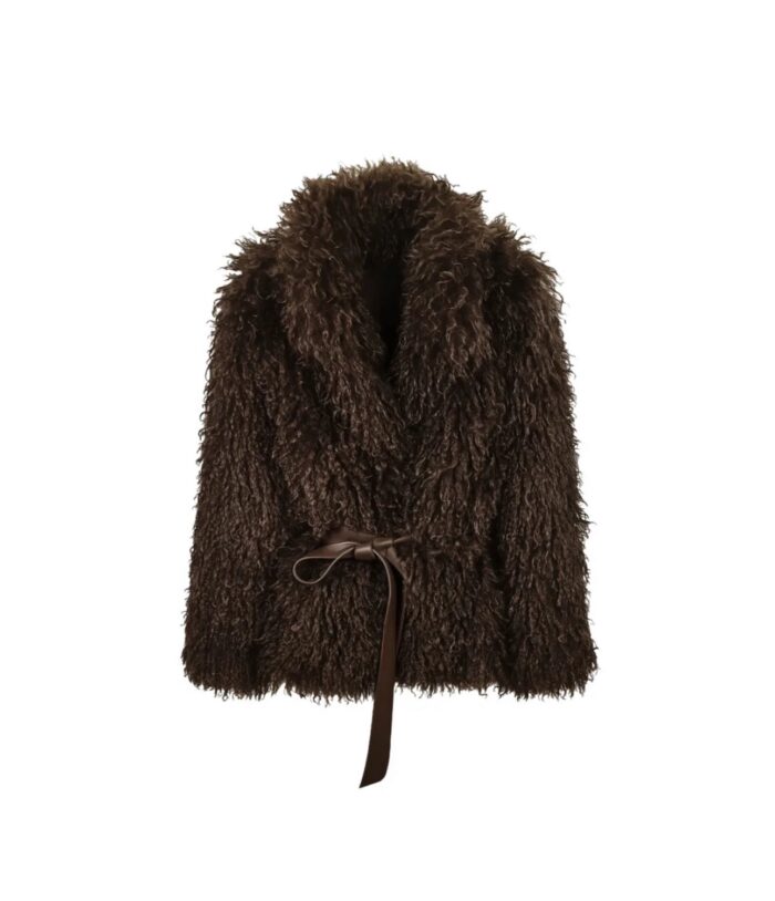 Veste "Grizzli" chocolat mi-longue réversible - Coup de coeur – Image 2